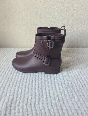 Hunter Studded Buckle Rain Boots Women's Size 6